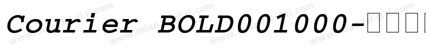Courier BOLD001000字体转换